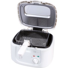 "Clatronic 25L Deep Fryer - Crisp & Delicious Fried Food in White - Model 4006160639636"